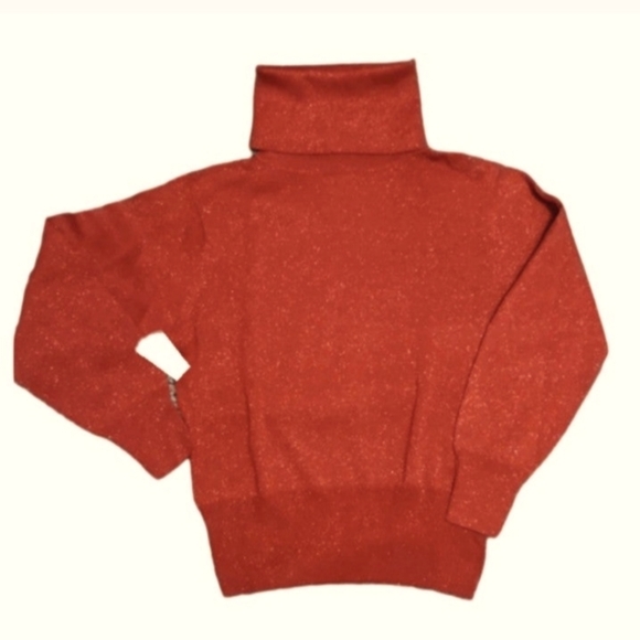 NWOT Dress Barn Red Shimmery Turtleneck Sweater 🆕 - Picture 1 of 5